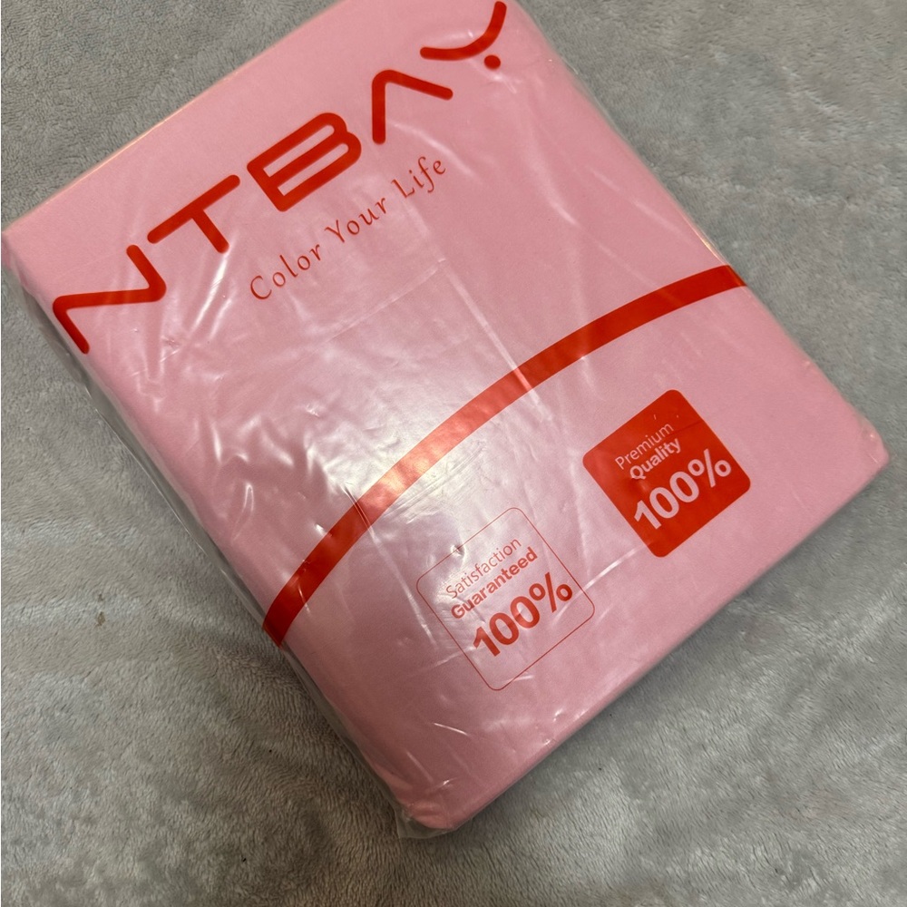 NTBAY Soft Pink Deep Pocket Full Fitted Sheet New